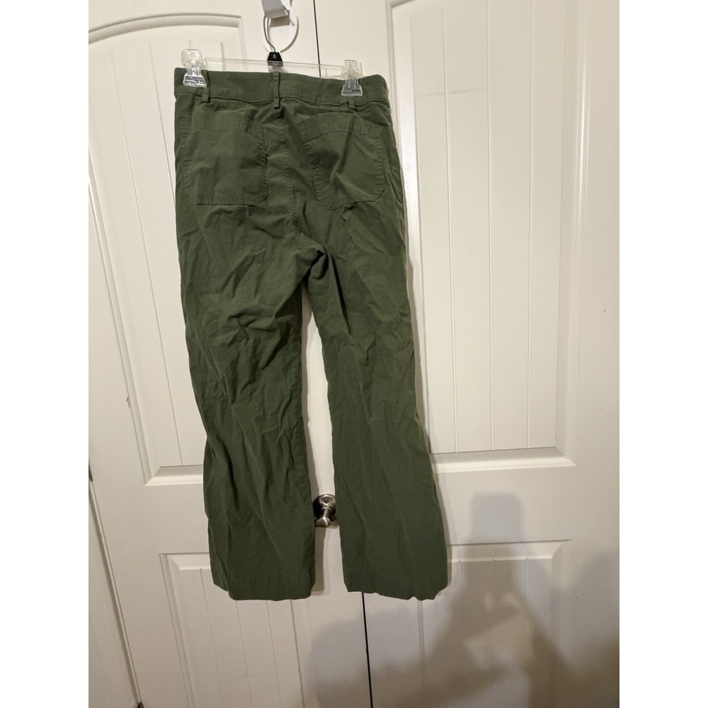 J.Crew Green Lizzie High-rise Patch-Pocket Wide-leg Pant sz 27 Easter Boho Sprin - Picture 2 of 8